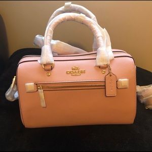 NWT. Authentic Coach Leather Rowan Satchel Handbag